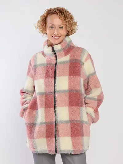 Куртка-букле в клетку